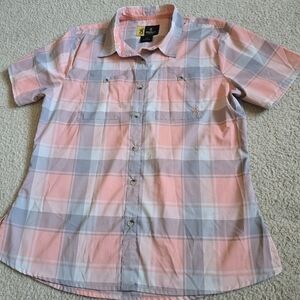 🌈 Browning Button Down Short Sleeve Plaid Shirt
